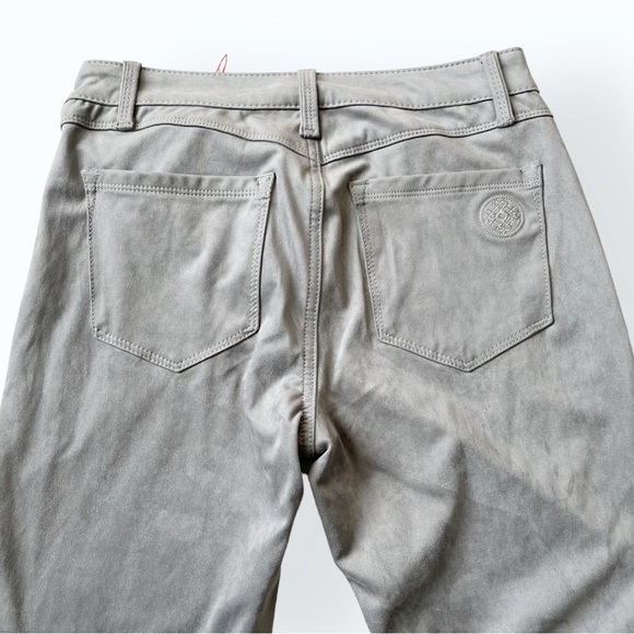 Laurie Felt Baby Bell Pants Faux Suede Mid Rise Cut Out Hem 6x31 - Picture 9 of 11